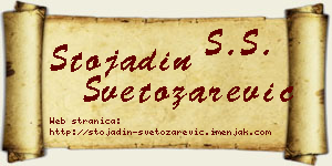 Stojadin Svetozarević vizit kartica